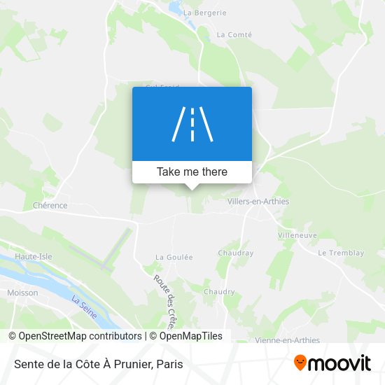 Sente de la Côte À Prunier map