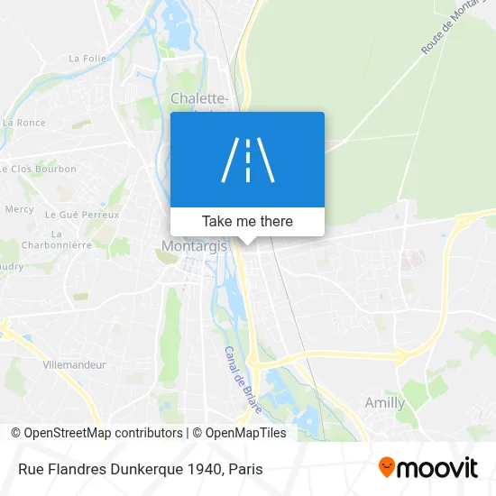 Rue Flandres Dunkerque 1940 map