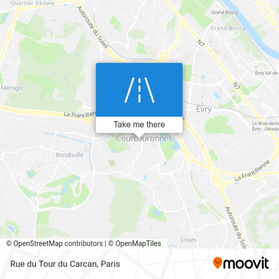 Rue du Tour du Carcan map