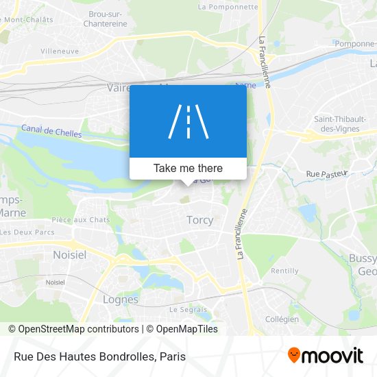 Rue Des Hautes Bondrolles map