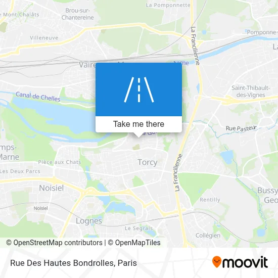 Rue Des Hautes Bondrolles map