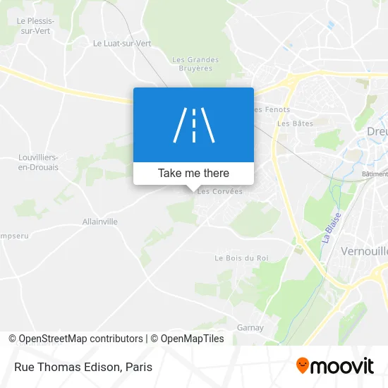 Rue Thomas Edison map