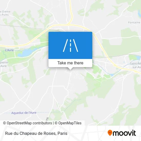 Rue du Chapeau de Roses map