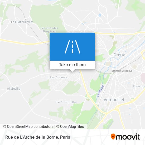 Rue de L'Arche de la Borne map