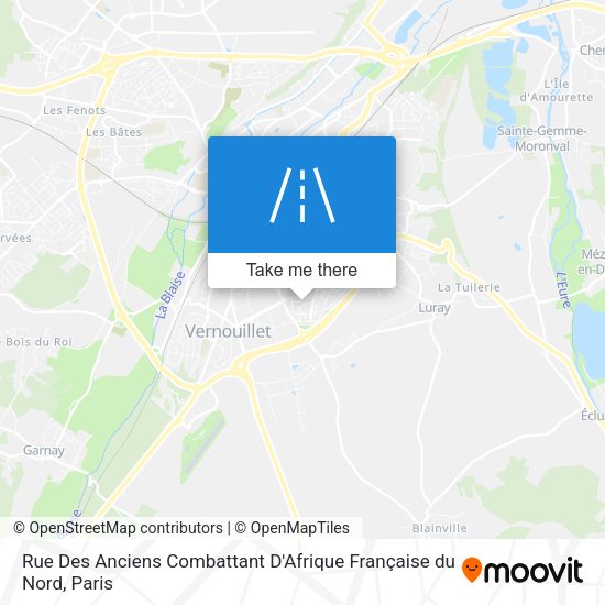 Rue Des Anciens Combattant D'Afrique Française du Nord map