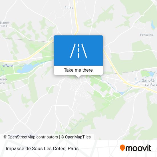 Impasse de Sous Les Côtes map