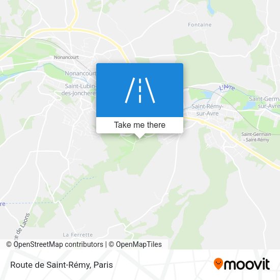 Route de Saint-Rémy map