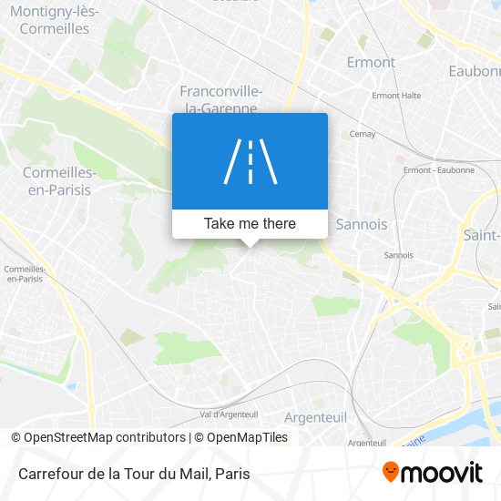 Mapa Carrefour de la Tour du Mail