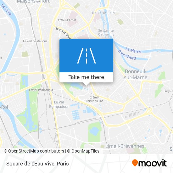 Square de L'Eau Vive map