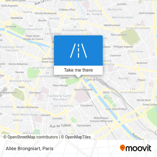 Mapa Allée Brongniart