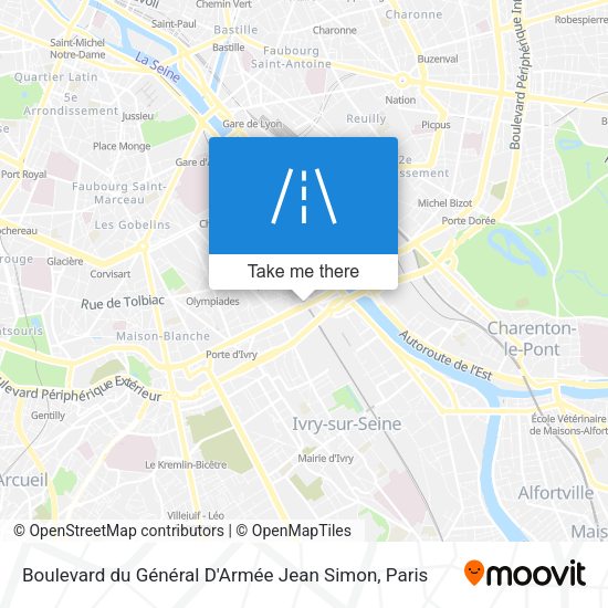 Boulevard du Général D'Armée Jean Simon map