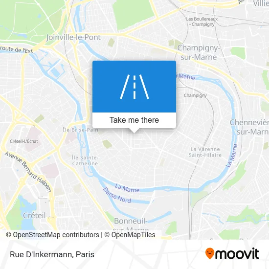 Mapa Rue D'Inkermann