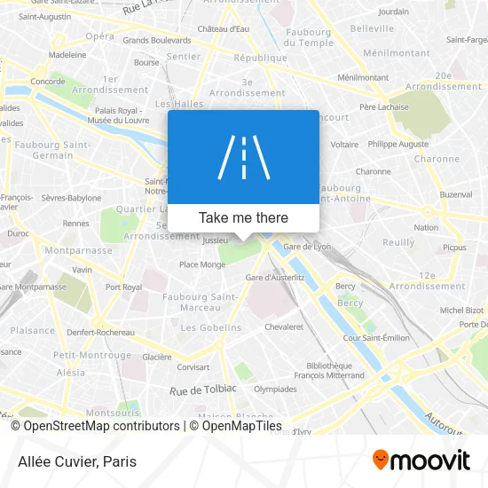 Mapa Allée Cuvier