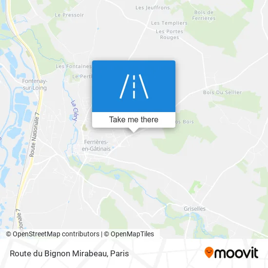 Route du Bignon Mirabeau map