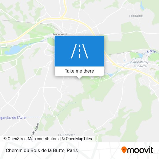 Chemin du Bois de la Butte map