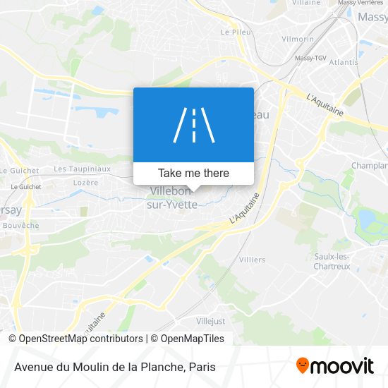 Avenue du Moulin de la Planche map