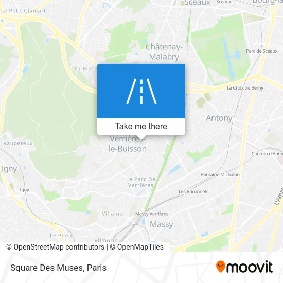 Square Des Muses map