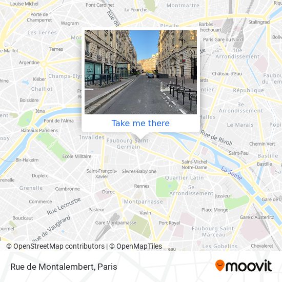 Mapa Rue de Montalembert