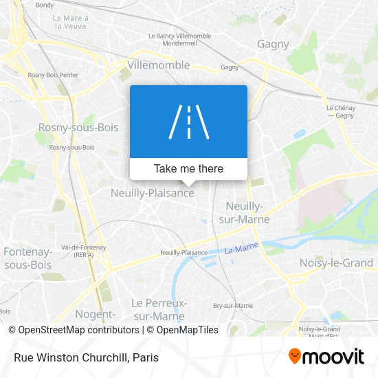 Rue Winston Churchill map