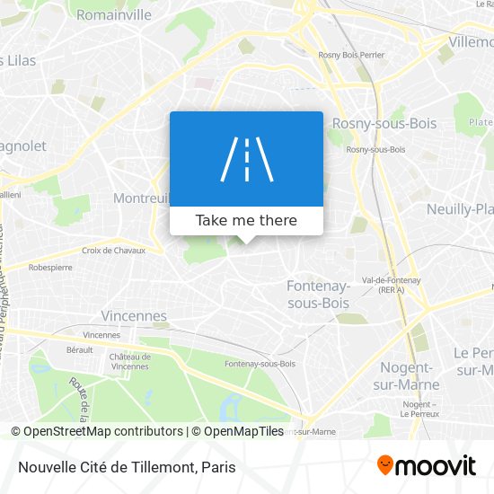 Nouvelle Cité de Tillemont map