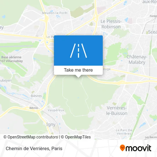 Chemin de Verrières map