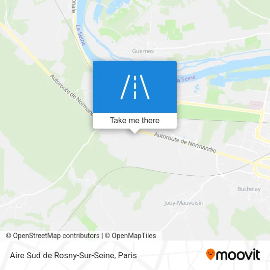 Aire Sud de Rosny-Sur-Seine map