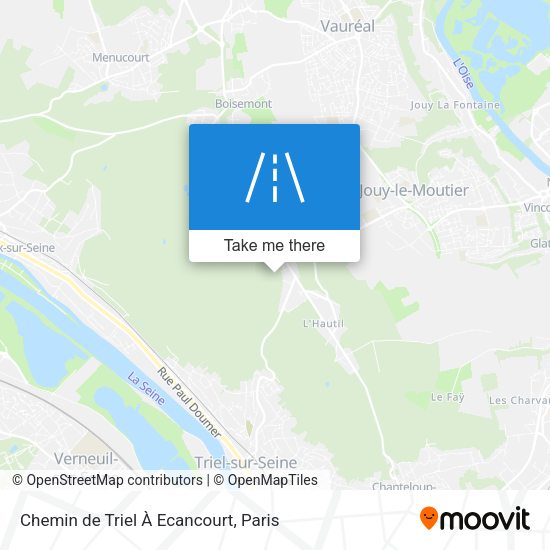 Chemin de Triel À Ecancourt map