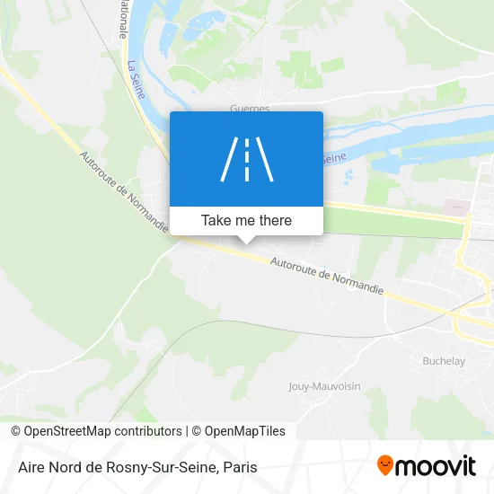 Mapa Aire Nord de Rosny-Sur-Seine