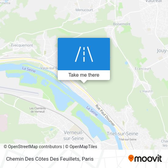 Chemin Des Côtes Des Feuillets map