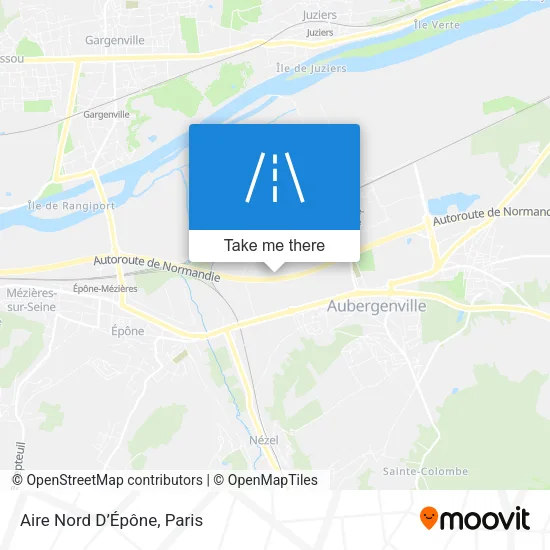 Aire Nord D’Épône map