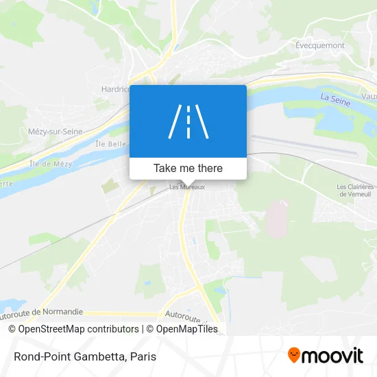 Mapa Rond-Point Gambetta