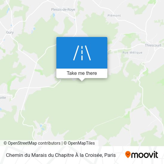 Chemin du Marais du Chapitre À la Croisée map