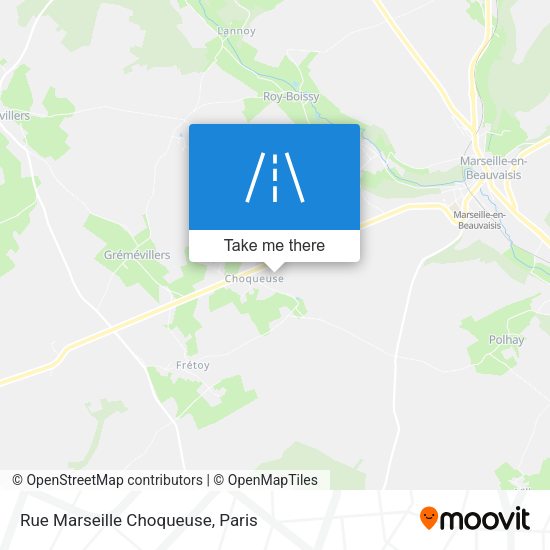 Rue Marseille Choqueuse map