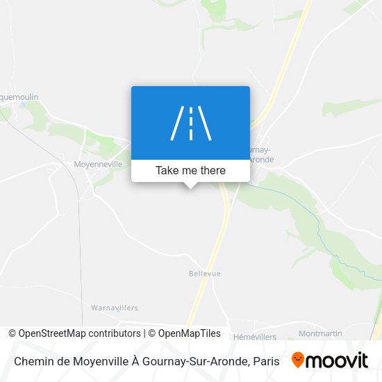 Chemin de Moyenville À Gournay-Sur-Aronde map