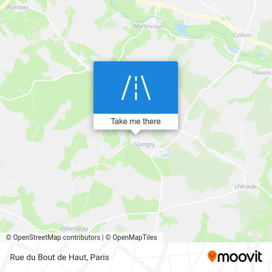 Rue du Bout de Haut map