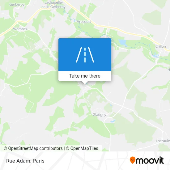 Rue Adam map