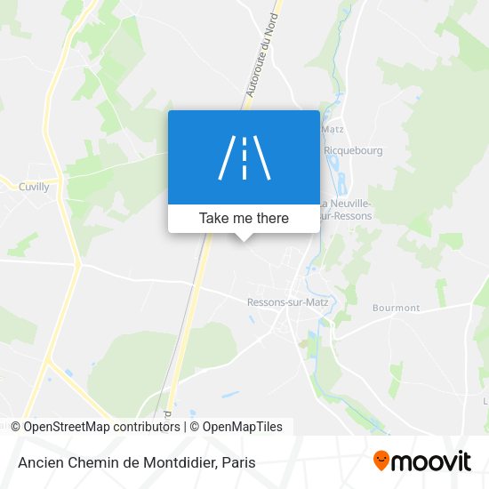 Ancien Chemin de Montdidier map