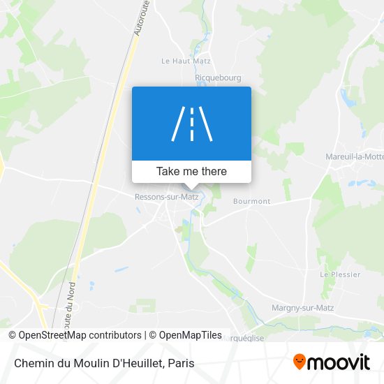 Chemin du Moulin D'Heuillet map