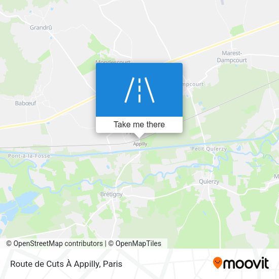 Route de Cuts À Appilly map