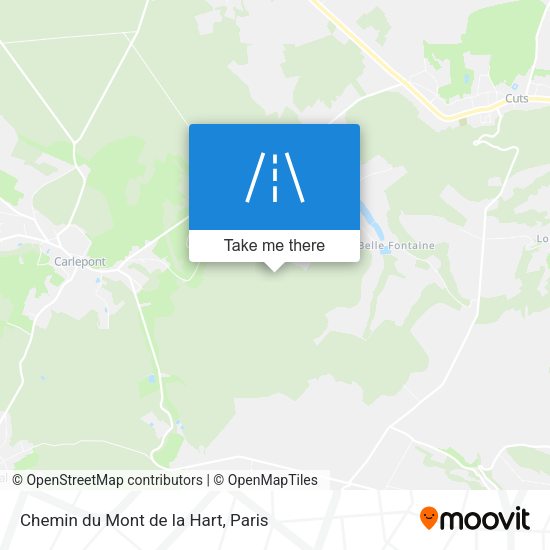 Chemin du Mont de la Hart map