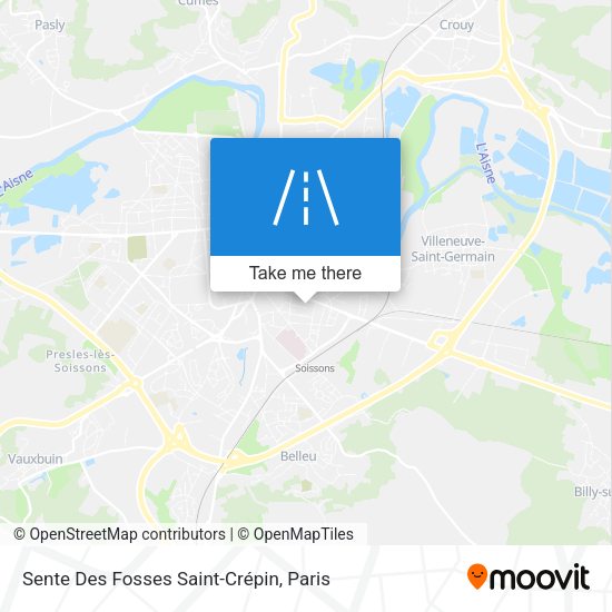 Sente Des Fosses Saint-Crépin map