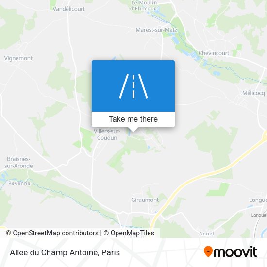 Allée du Champ Antoine map