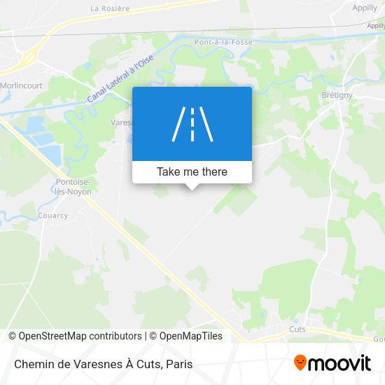 Chemin de Varesnes À Cuts map