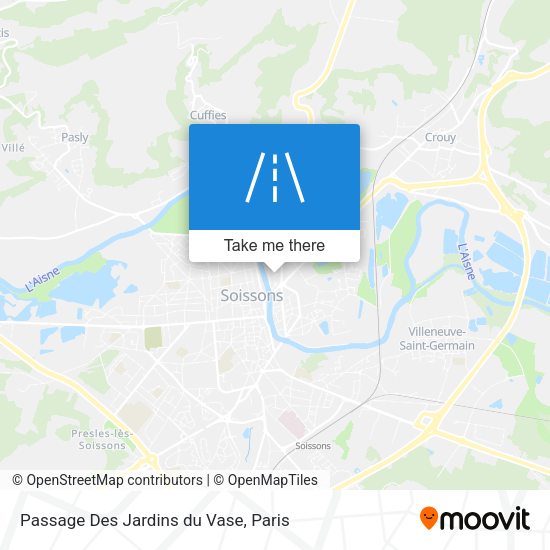 Passage Des Jardins du Vase map