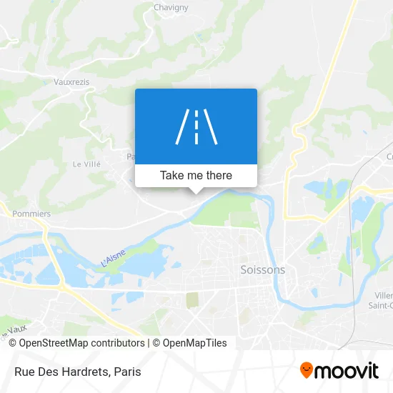 Rue Des Hardrets map