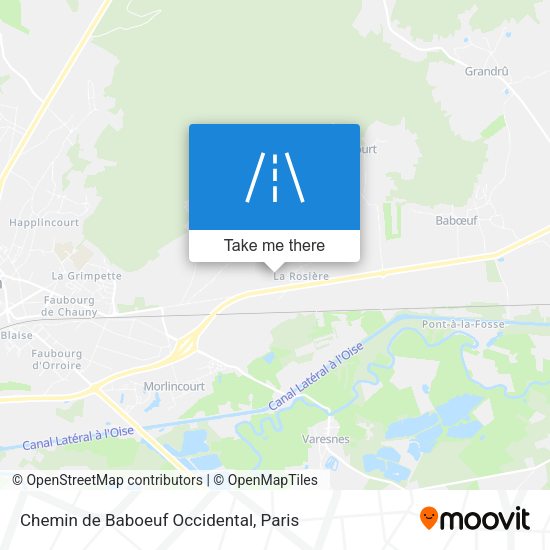 Chemin de Baboeuf Occidental map