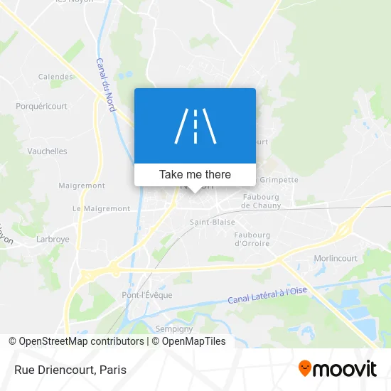 Mapa Rue Driencourt
