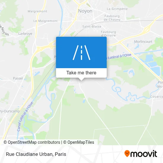 Rue Claudiane Urban map