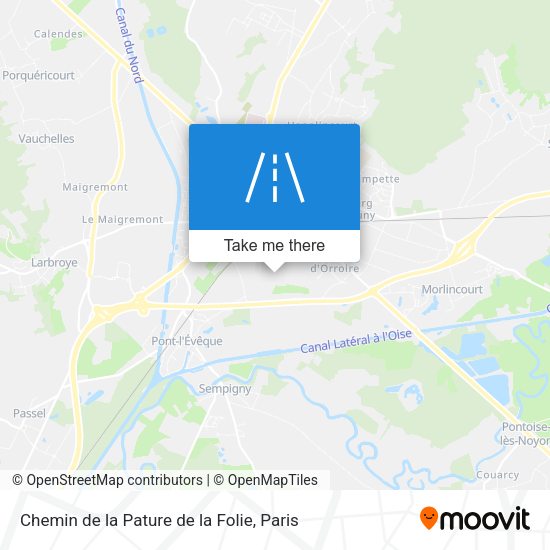 Chemin de la Pature de la Folie map