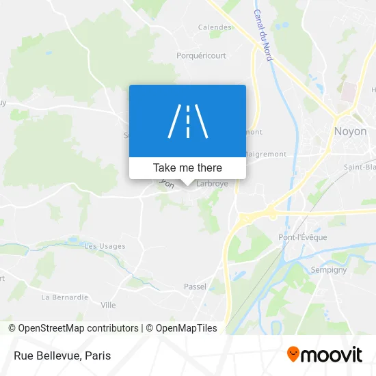 Rue Bellevue map